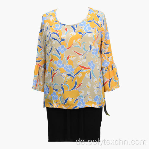 Frauen Sommer Print 2020 Fashion Banded Blusen